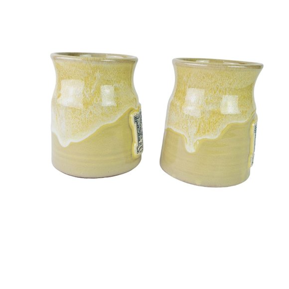 Magnolia Springs 2009 Deneen Pottery Handthrown Dripware 10 Oz. Mug Set (2) - Picture 4 of 9